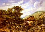 Famous Mill Paintings - An Overshot Mill In A Wooded Valley